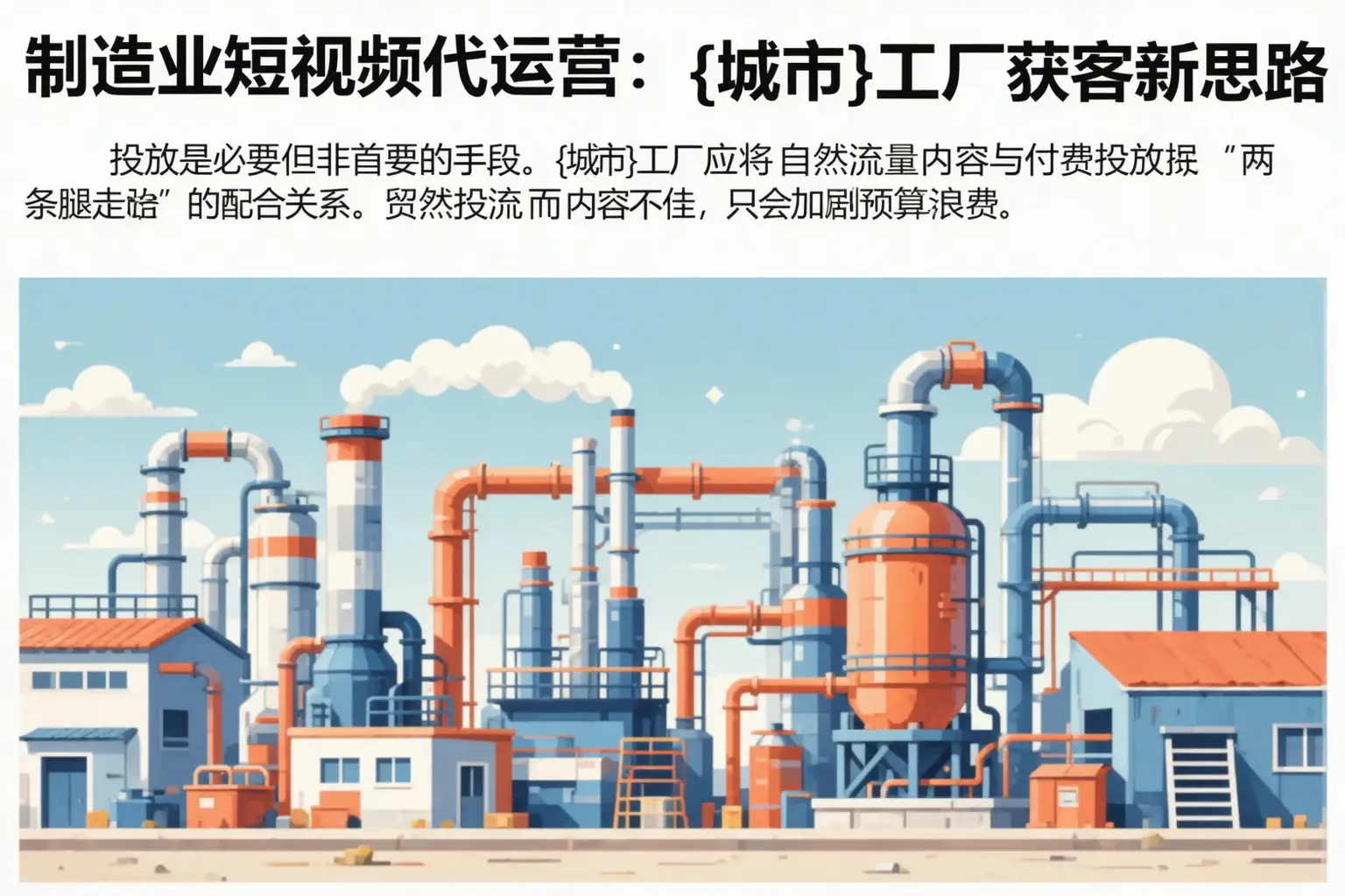 制造业短视频代运营:清城工厂获客新思路